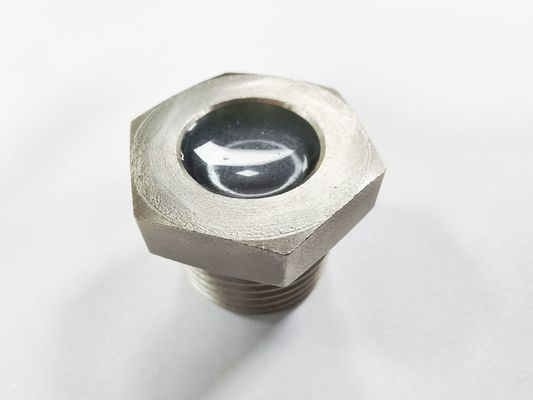 Vetro di vista ermetico con vetro di costruzione in acciaio sigillo metallico con connessione a filo/flangia 6MPa-10MPa pressione