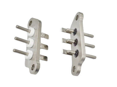 Terminale sigillato con tappo di saldatura corto placcato al nichel con lunghezza dell'ago di 30,6 mm e resistenza isolante di 1000 MΩ