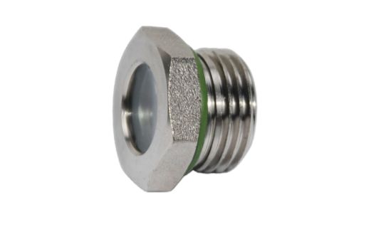 Schermo di ispezione ermetico con eccellente resistenza chimica per connessione filettata in applicazioni industriali