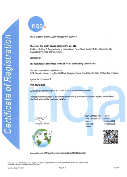 Porcellana SHENZHEN SSC ELECTRIC CO.,LTD Certificazioni